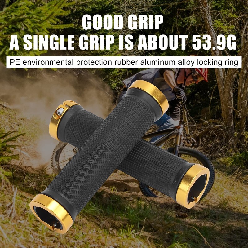 Alomejor 1 Pair Bicycle Handlebar Grips Lightweight Rubber Handlebar Cover