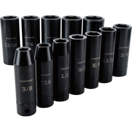 CRAFTSMAN Deep Impact Socket Set, SAE, 1/2-Inch Drive, 12 Pieces (CMMT15886)