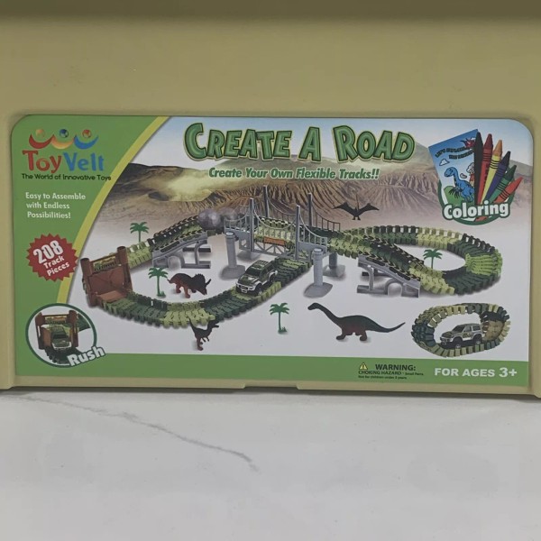 Toy Velt Race Track Dinosaur World Road Race. Toy Set,