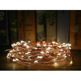 Radiance Lot Of 5 33ft LED String Light 100 LED Copper Wire Warm White Dimmable w/Remote