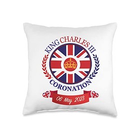 King Charles III Coronation Throw Pillow