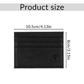 Bojueshaw Credit Card Wallets,Card Holder Wallet,Leather Thin Minimalist Credit Card Case Card Protector,RFID Blocking Front Pocket(Black)
