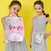 Balakaka Unicorn Cat Backpack Purse Set Plush Backpack Mini Shoulder