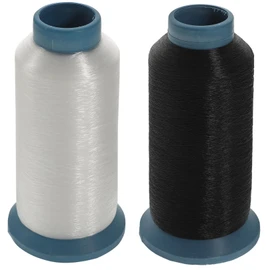 jojofuny 2 Rolls Sewing Thread Kit High Strength Nylon Hair Sewing Thread for Hand Stitching Heavy Duty Non Fraying for Crafting Projects Black White
