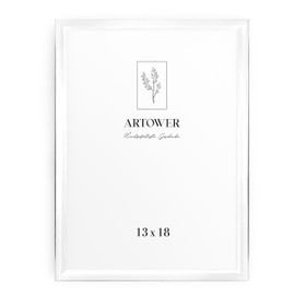Artower® Picture Frame White Metal Thin Frame for 13 x 18 cm Poster Frame Large Collage Picture Frame Metal 13 x 18 cm Aluminium Slim Picture Frame White Poster Frame