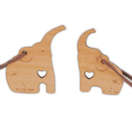 Mr. & Mrs. Panda Couple Key Ring Elephant in Love – Gift, Symbol for Love, Engagement, Couples, Girlfriend, Guardian Angel, neutral