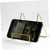 LABRIMP Golden Metal Electroplated Book Stand Portable Desktop Holder for