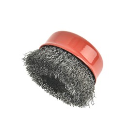 Aain 20 Pack 3 Inch Crimped Wire Cup Brush for Angle Grinder with 5/8 Inch-11 Threaded Arbor - 0.014 Inch Carbon Steel Wire -Light Duty Conditioning for Metals