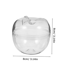 PACKOVE 10pcs Apple Shaped Candy Boxes for Weddings Festivals and Parties Creative Transparent Storage Case for Treats Cookies and Christmas Apple Present Box