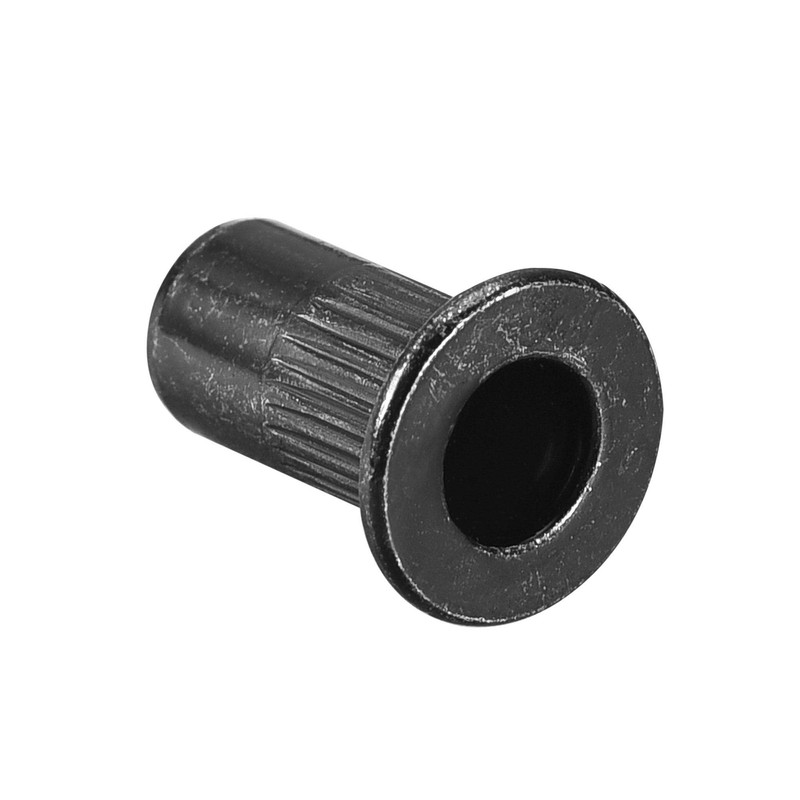 sourcing map M3 Rivet Nuts Carbon Steel Zinc-Plated Knurled Flat
