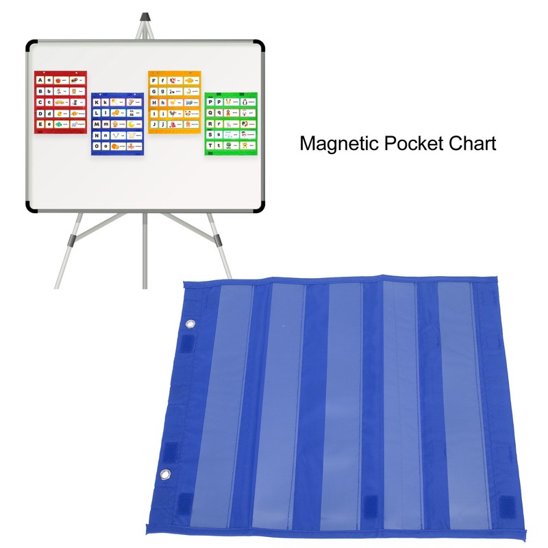 Magnetic Pocket Chart 5 Rows Transparent Schedule Pocket Chart for