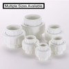 sourcing map 4Pcs 1/2" UPVC Union Coupling Pipe Fitting (Socket