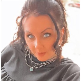 Navajo Black Pearl Layered Necklace Long Western Cowgirl Beaded Pearl Necklaces for Women Girls Party Wedding Jewelry (6mm)