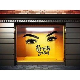 Eyelashes decal,Eyelashes Eye Decal,Eyelashes Eye Sticker,Girls Eyes,Eyebrows Decal,Brow Bar decal,Beauty Salon Decal,Make Up Decal r2017