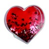 OOTB 3D Glitter Water Globe with Heart Foils, Acrylic, Transparent,