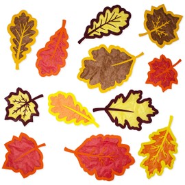 Papierdrachen Window Stickers - 36 Pre-Cut Leaf Leaves for Crafts for Children - Autumn Crafts with Coloured Card and Transparent Paper - Set 1