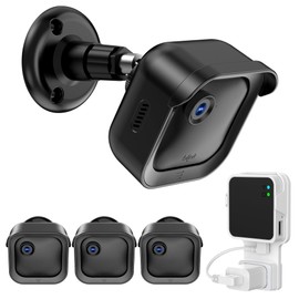 PlusAcc Outdoor Camera Mount for Blink Outdoor 4 (4th Gen) & 3rd Gen Camera, 3 Pack 360° Adjustable Wall Mount Bracket with Sync Module 2 Mount for Blink Camera System (Black, Cameras Not Included)