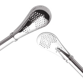 Drinking Filter Straws Stirrer Food-Grade 18/8 Stainless Steel - Set of 3 with 3 Cleaning Brushes - 6.1" Long