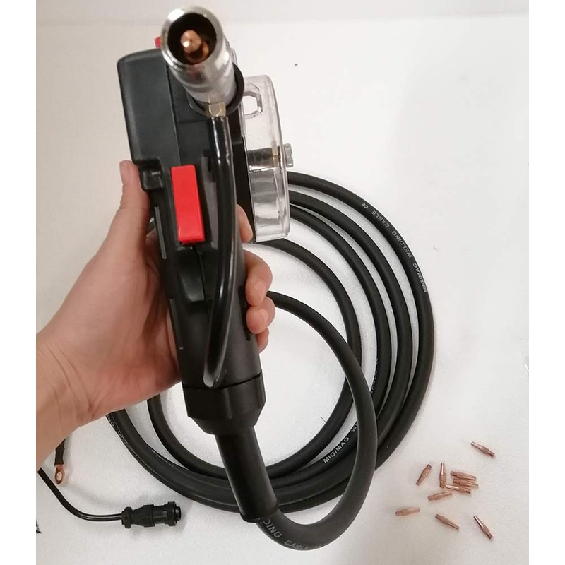INTBUYING Aluminum Spool Gun with 10pcs Conductive Nozzle for MillerMatic