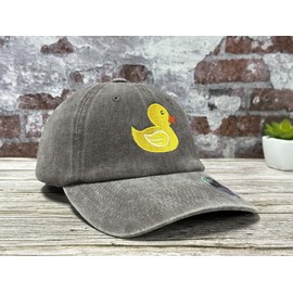 Hepandy Embroidered Yellow Duck Baseball Hats for Men & Women, Duck (Washed Brown), One Size