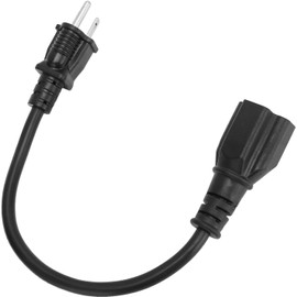 Extension Cord with Ground, 12.8 inches (30 cm) 15A to 20A Plug Adapter with Ground Air Conditioner Nema Household Plug T-Blade Adapter US Plug 125V [432632]