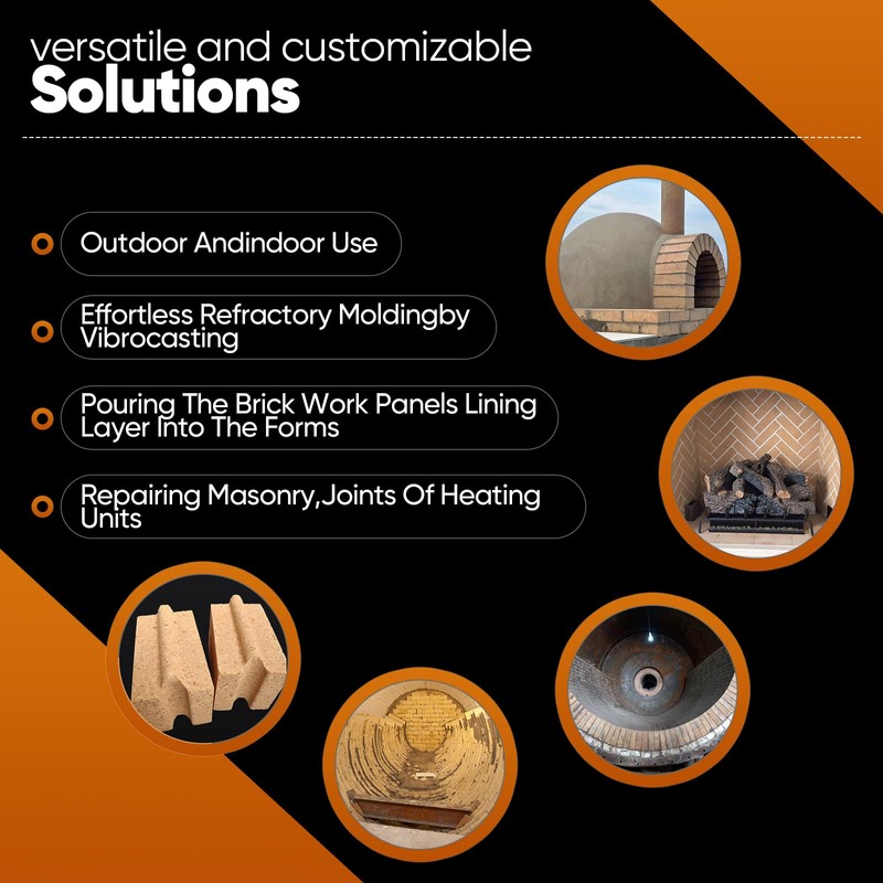 11 lb Masonry Refractory Mortar Rated 2600°F – Fireplace Brick,