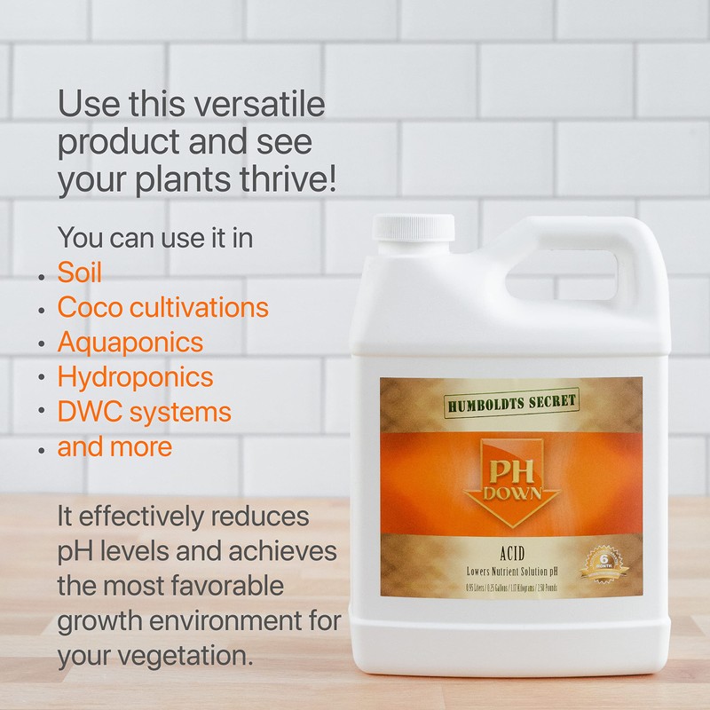 Humboldts Secret pH Down | Liquid pH Plant Balancer for