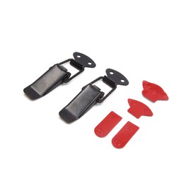 TUCKBOLD Universal 2pcs Black Metal Bumper Hood Pin Lock Clasp Clip Kit for Car Auto Automotive Parts