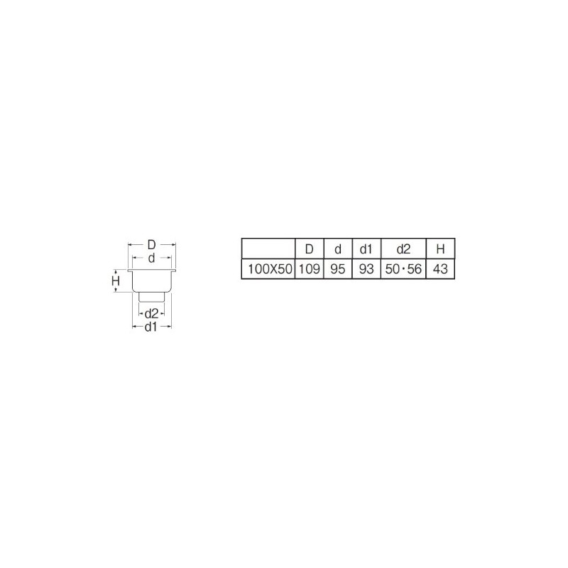  SAN-EI Faucet H500-100X50 Stainless Steel Bell Trap for SU/ VU