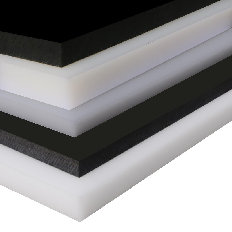 High-Density Polyethylene (HDPE) Plastic Sheet (1, Black, 12" X 12"X