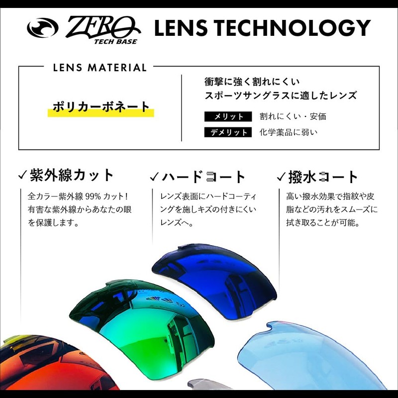 [ZERO TECH BASE] Sports Sunglasses Replacement Lenses O A K