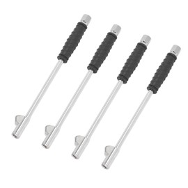 4 Pcs Dual Head Air Chuck 1/4 Inch Female NPT 10.6 Inch Length Tire Inflate Chuck for Car Motorcycle Bike