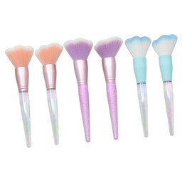 2pcs Makeup Brush Highlighter Brush Single Powder Brush Cushion Makeup Case Mineral Blush Transparent Loose Powder Loose Powder for Blush Liquid Foundation Brush for Face FOMIYES