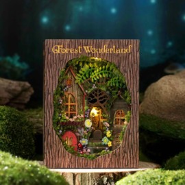 CUTEROOM Miniature House Kit,Tiny House Kits to Build to Live in,DIY Wooden Crafts for Adults, Mini Model Kits with LED, Birthday and Valentine's Day Gift for Girls (MINI109)