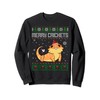 Merry Crickets Bearded Dragon Christmas Pajama Ugly Sweater Sweatshirt