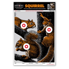 Thompson Target Life Size Squirrel 12.5x19 Inch Premium Paper Hunting Shooting Targets for Range Training - Made in The USA (100 Pack)