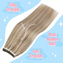 sunny hair Extensiones De Cabello Natural Suave 50gr 16in Rubio Ceniza