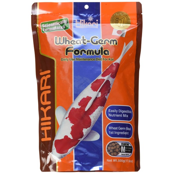 Hikari 17.6-Ounce Wheat Germ Floating Pellets for Pets, Medium
