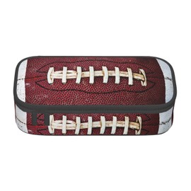 HKHEHOP American Football Ball Vintage Theme Pencil Case Storage Pencil Pouch Stationery Bags With Zipper Portable Pen Holder Box Organizer For Boys Teens Student College School Office Supplies
