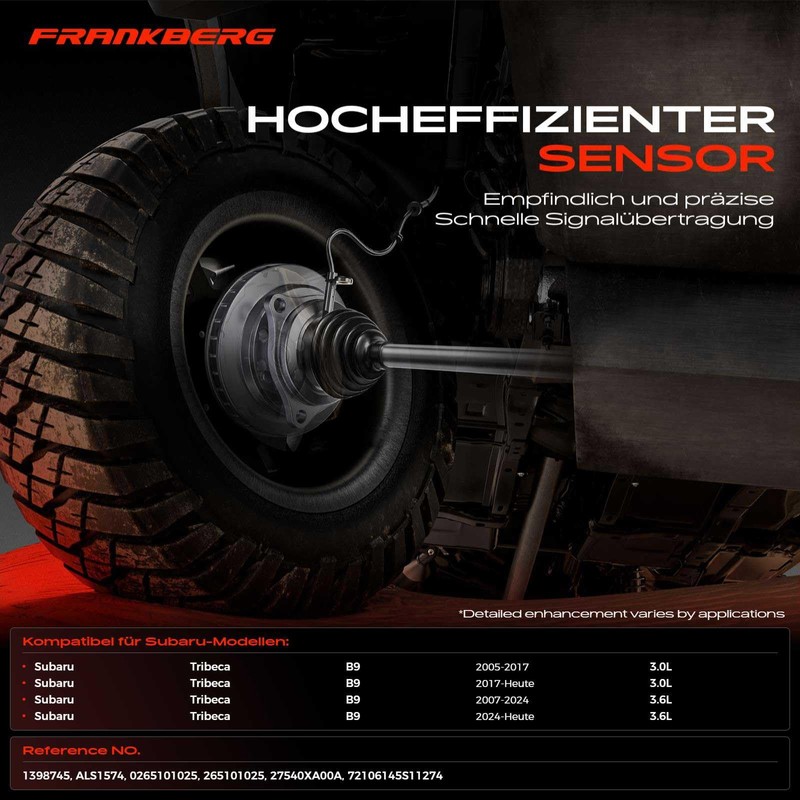 1 x ABS sensor front axle left right for Tribeca