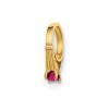 Unbranded 14K Yellow Gold 3D Ring with Dark Pink CZ
