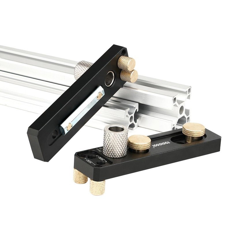 TOOLCOOL Aluminum Profile Drill Guide Access Hole Drill Jig For