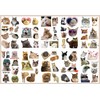 AEEGO 10 Sheets Cats Temporary Tattoos Stickers,Cat Birthday Themed Party