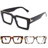 JM 3 Pack Oprah Style Reading Glasses for Women Men,