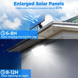 Peasur 4 Pack Solar Motion Lights Outdoor, 318 LED Solar Security Light with 3 Modes, IP65 Waterproof Powered Flood Lights for Outside Garden Patio Garage Yard Backyard