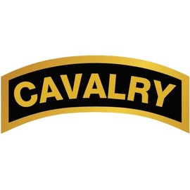 Cavalry Sticker Division Morale Rank Tab US Army Decal Full Color Sticker Decal, Sticker CAR Automobile Truck Vehicle Tumbler Hard Hat Helm Luggage Notebook Laptop Gift