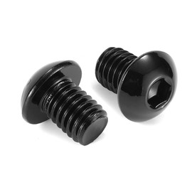 3/8-16 x 1/2" Button Head Socket Cap Bolts Screws, 10Pcs 304 Stainless Steel 18-8, Allen Hex Drive, Black Oxide by SG TZH(with Hex Spanner)