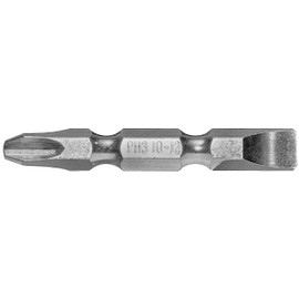 Century Drill & Tool 70283 Premium S2 Double Ended #3 Phillips and #10-12 Slotted Screwdriving Bit