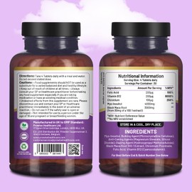 Myo-Inositol Complex 120 Vegan Tablets 7000 mg per Serving with Black Maca Root, Chrome, Folic Acid and Vitamin B12 | Hormonal Balance for Women | Premium Quality by Prowise
