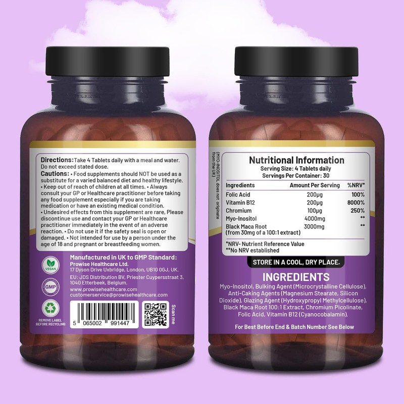 Myo-Inositol Complex 120 Vegan Tablets 7000 mg per Serving with